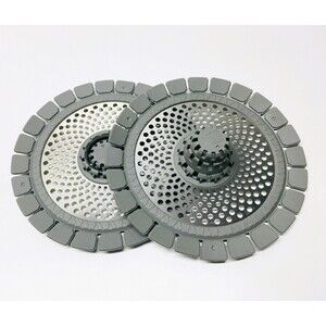 2 Shower Drain Hair Catcher Bath Shower Hair Trap Strainer Stainless Steel NWOT